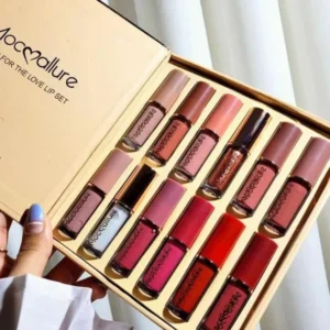 12pcs Mocallure Matte Lip Gloss Set – Long-Lasting, Highly Pigmented Colors